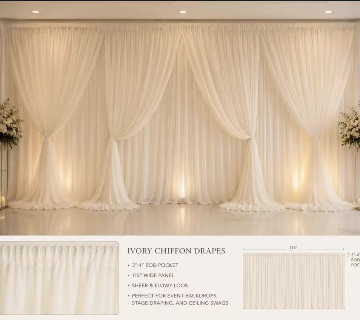 Chiffon wedding panel